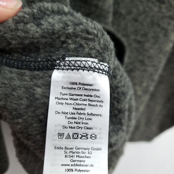 EDDIE BAUER Men's Fleece Pullover Heathered 3/4 Zip Jacket - Picture 7 of 10